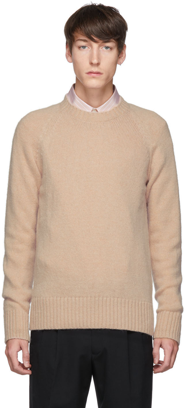 AMI Alexandre Mattiussi: Pink Raglan Sweater | SSENSE