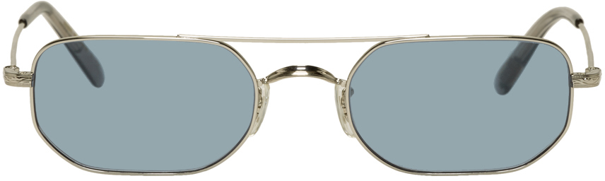 Oliver Peoples: Blue Indio Sunglasses | SSENSE