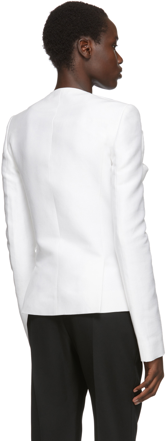 Haider Ackermann White Drape Blazer Ssense