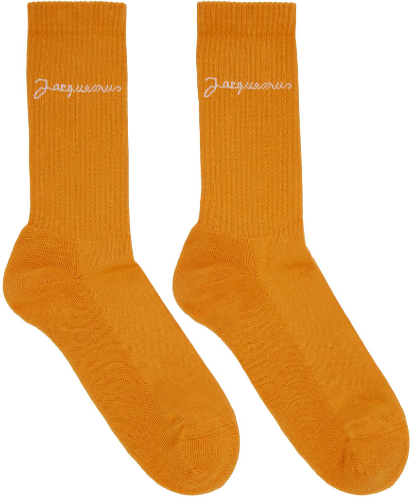 Jacquemus: Orange 'Les Chaussettes Meunier' Socks | SSENSE