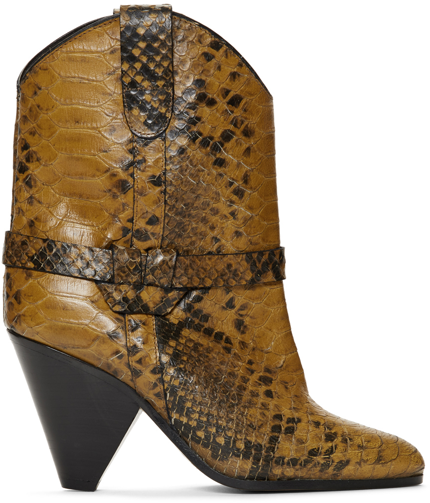 uitgehongerd code delicaat Isabel Marant: Yellow Deane Boots | SSENSE