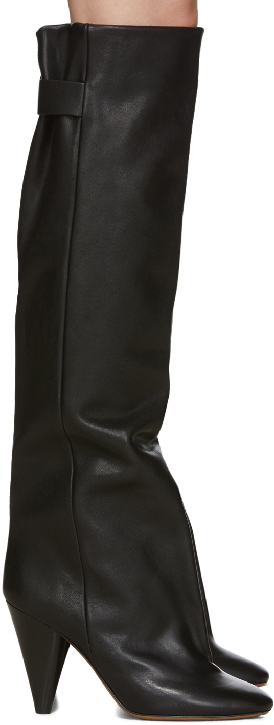 Isabel Marant Black Lacine Boots Ssense Uk