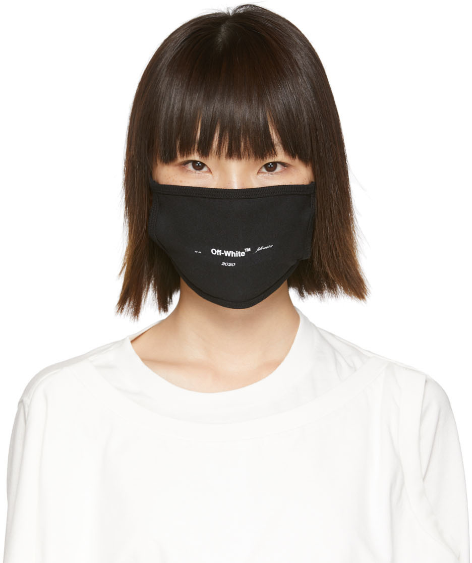 Off-White: Black Logo Mask | SSENSE