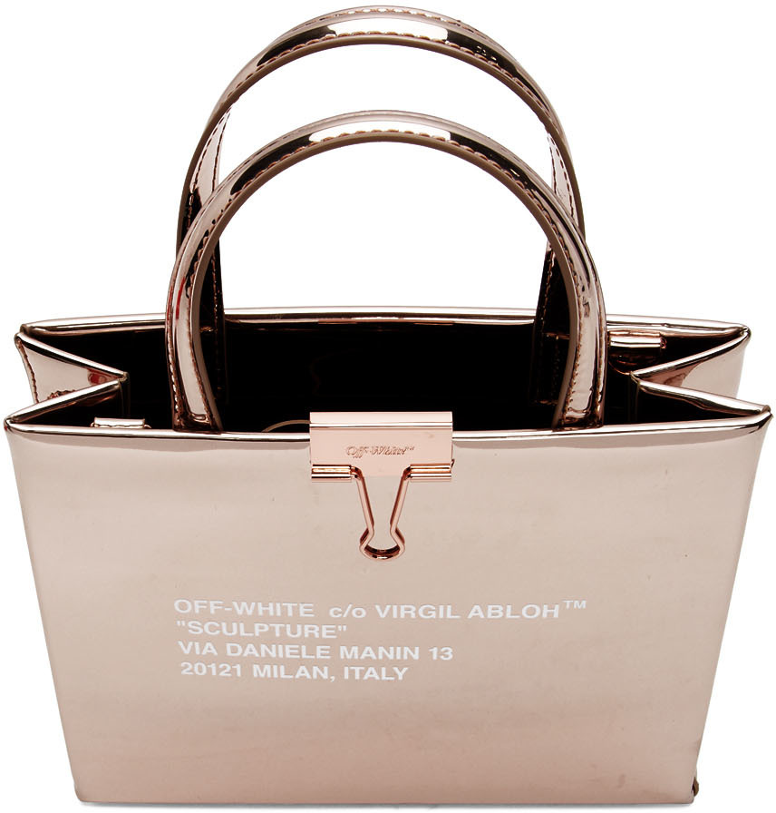 off white rose gold bag