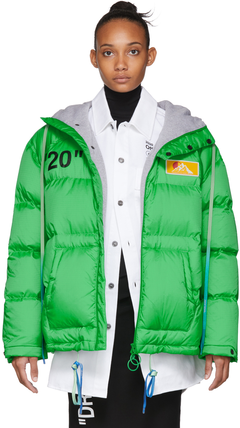 off white green anorak jacket