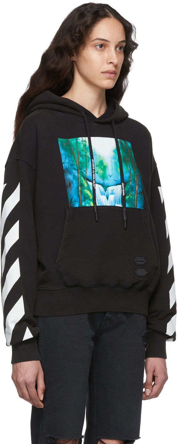 diag waterfall over hoodie