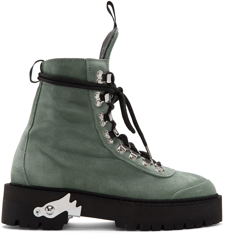 suede green boots