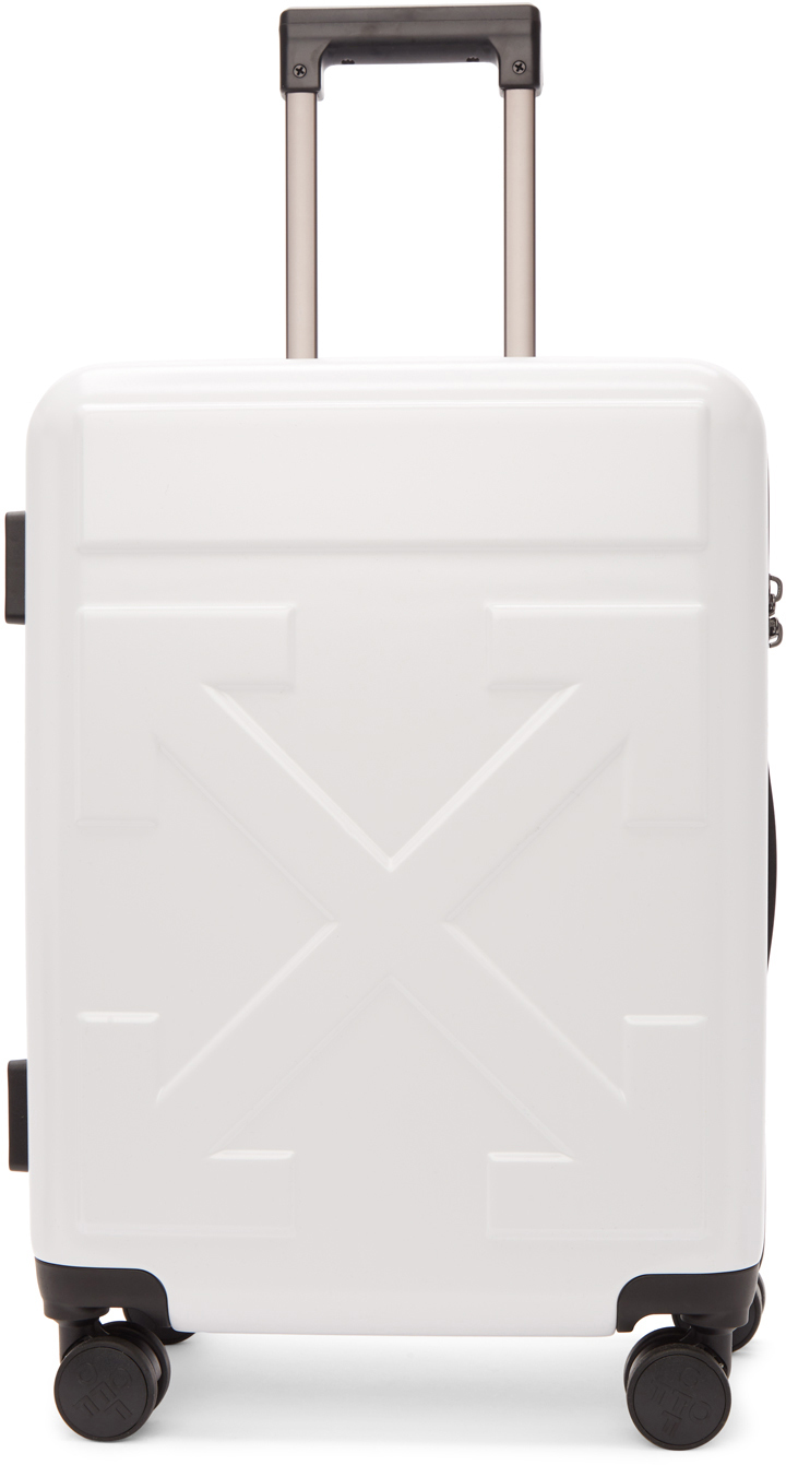 white luggage