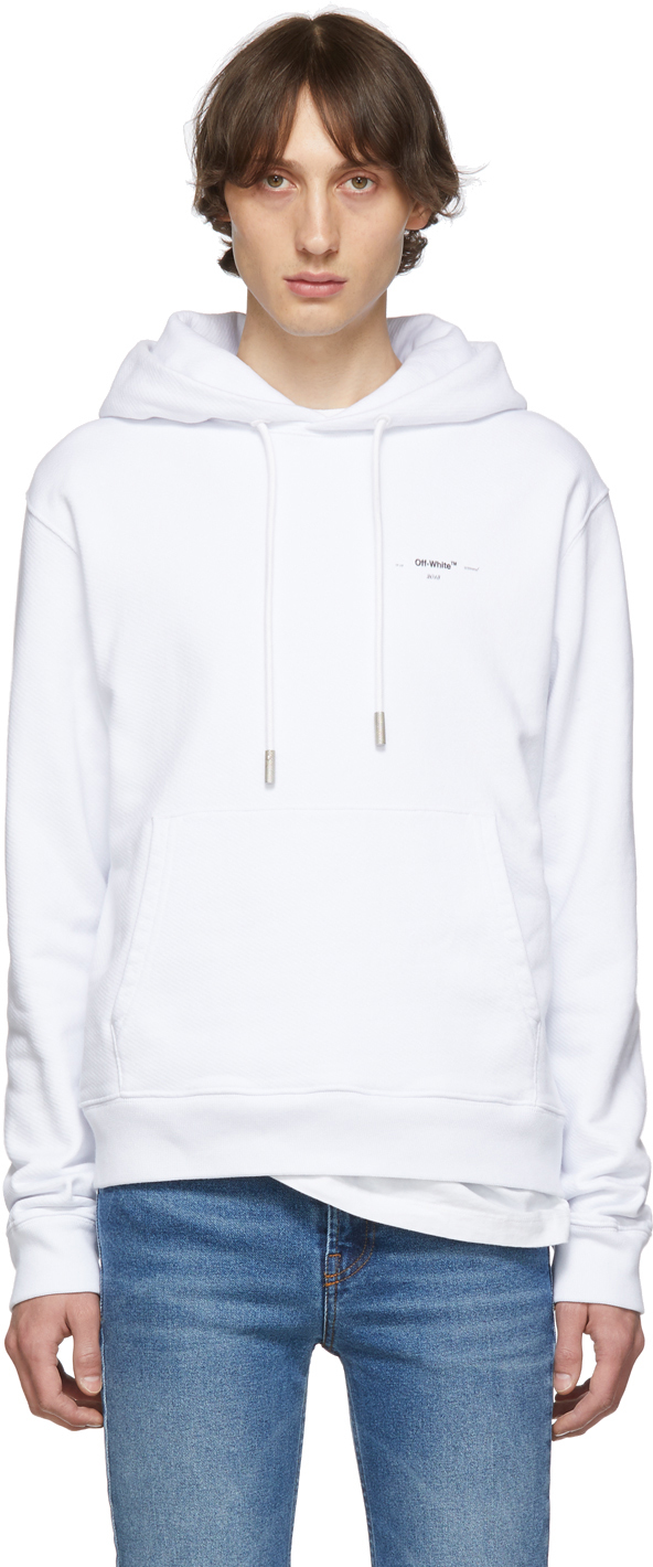 off white logo slim hoodie