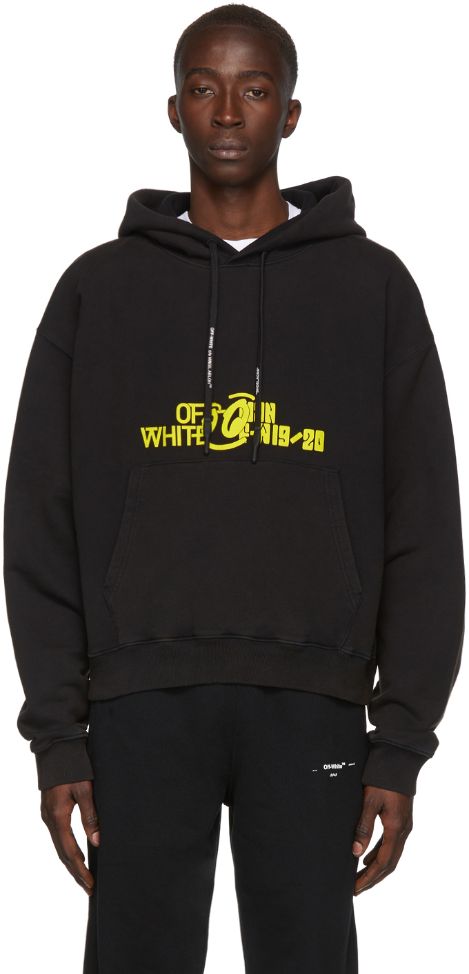 black white and yellow hoodie