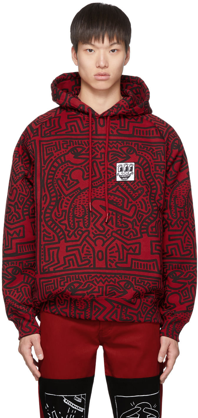 Études Red & Black Keith Haring Edition Odysseus Hoodie