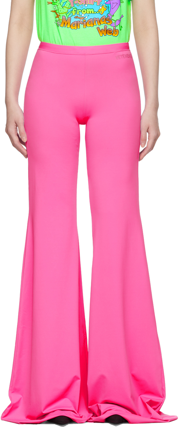 pink bootcut pants
