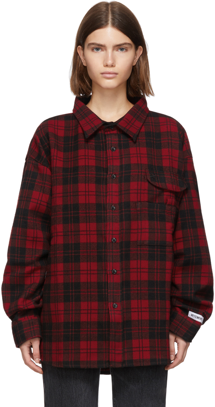 vetements red over your hoodie shirt
