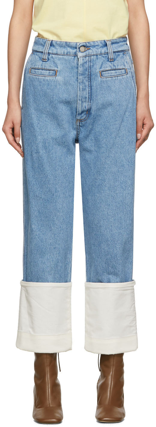 Loewe: Blue Fisherman Jeans | SSENSE