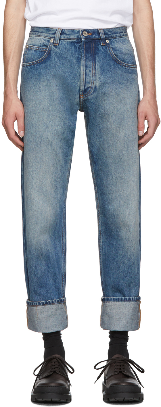 Loewe: Blue 5 Pocket Jeans | SSENSE UK
