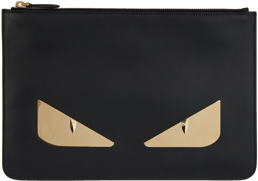 Fendi: Black Bag Bugs Pouch | SSENSE