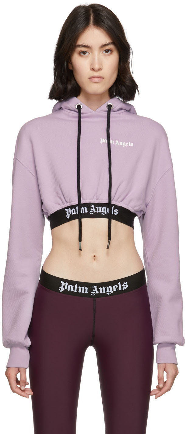 purple crop hoodie