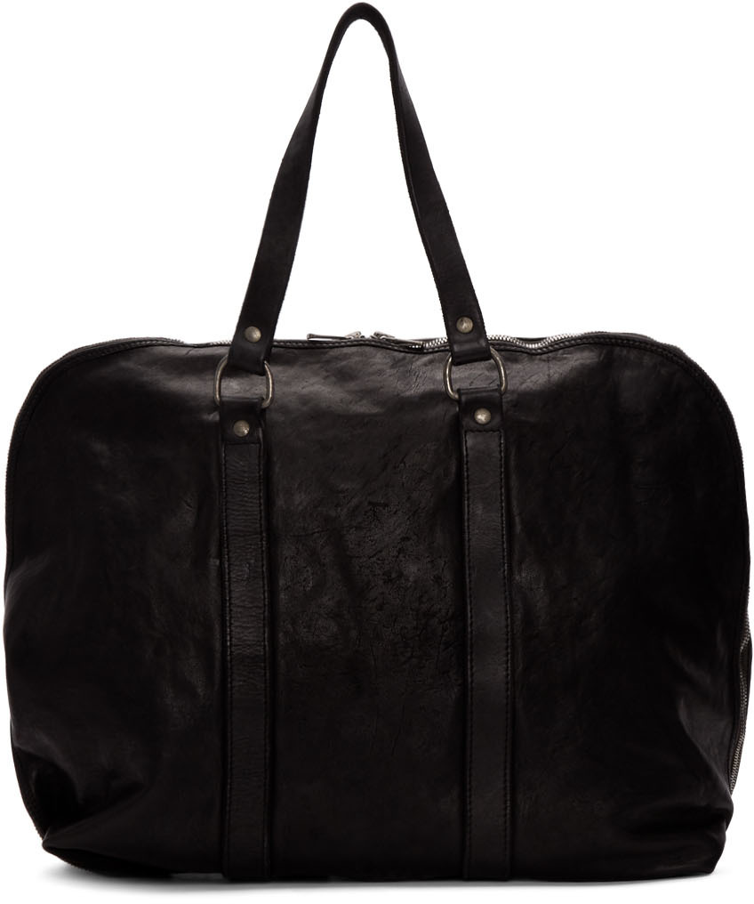 Guidi Black Small Weekender Duffle Bag SSENSE Canada