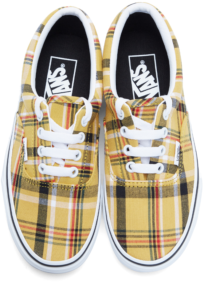 yellow plaid sneakers