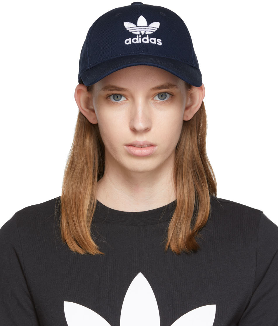 adidas Originals: Navy Trefoil Baseball Cap | SSENSE