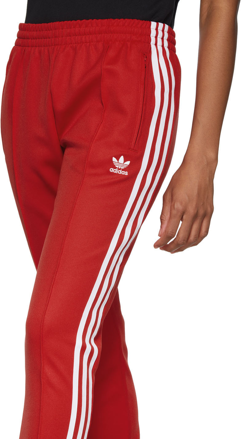 adidas red sst track pants