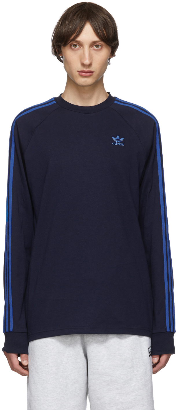 adidas navy long sleeve shirt