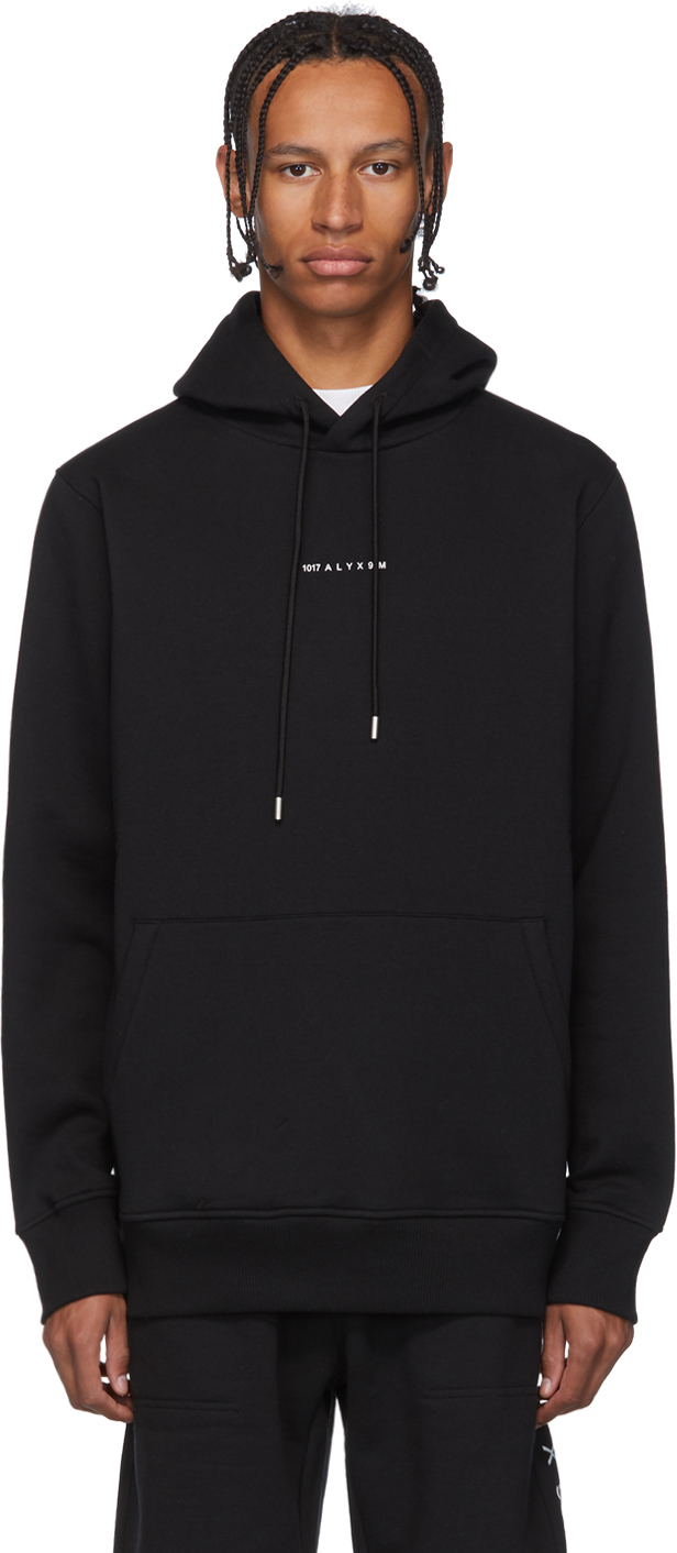 1017 ALYX 9SM: Black Visual Hoodie | SSENSE Canada