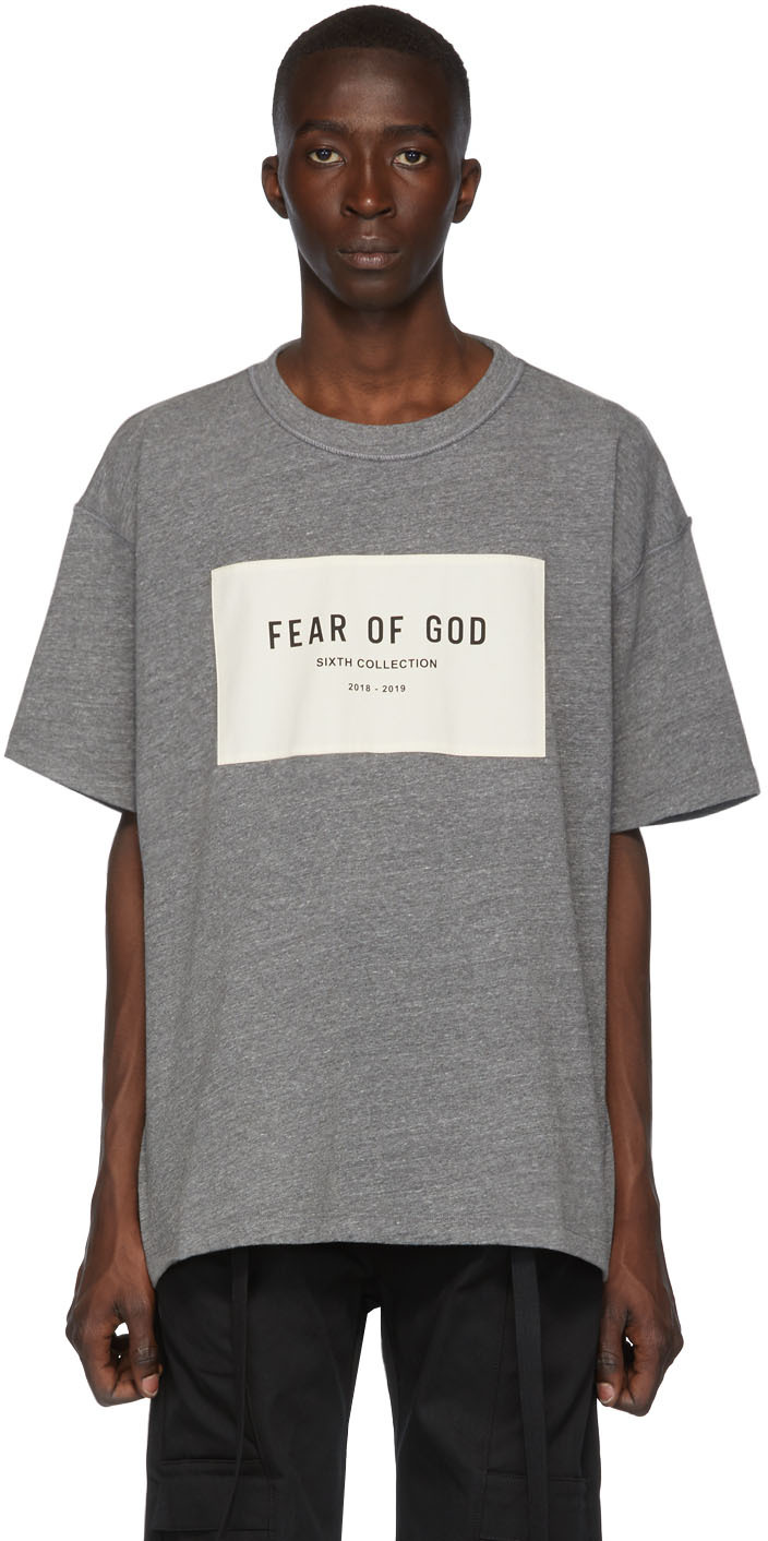 Fear of God: Grey 'Sixth Collection' T-Shirt | SSENSE