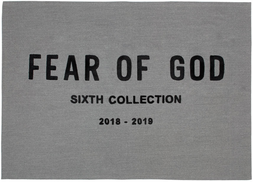 Fear of God: Grey Chenille Embroidered Throw | SSENSE