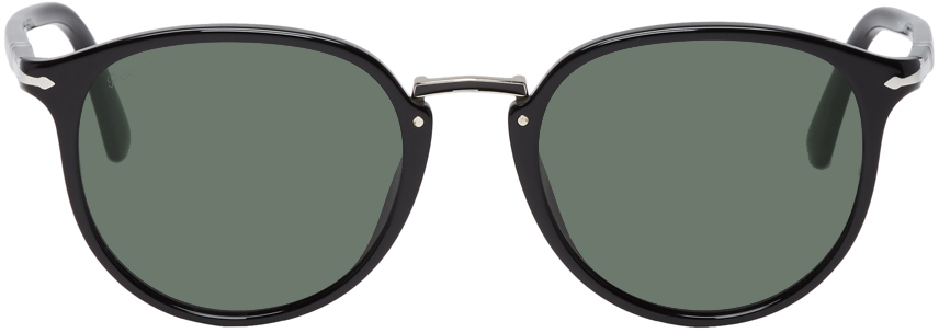 Persol: Black & Green PO3210S Typewriter Edition Sunglasses | SSENSE