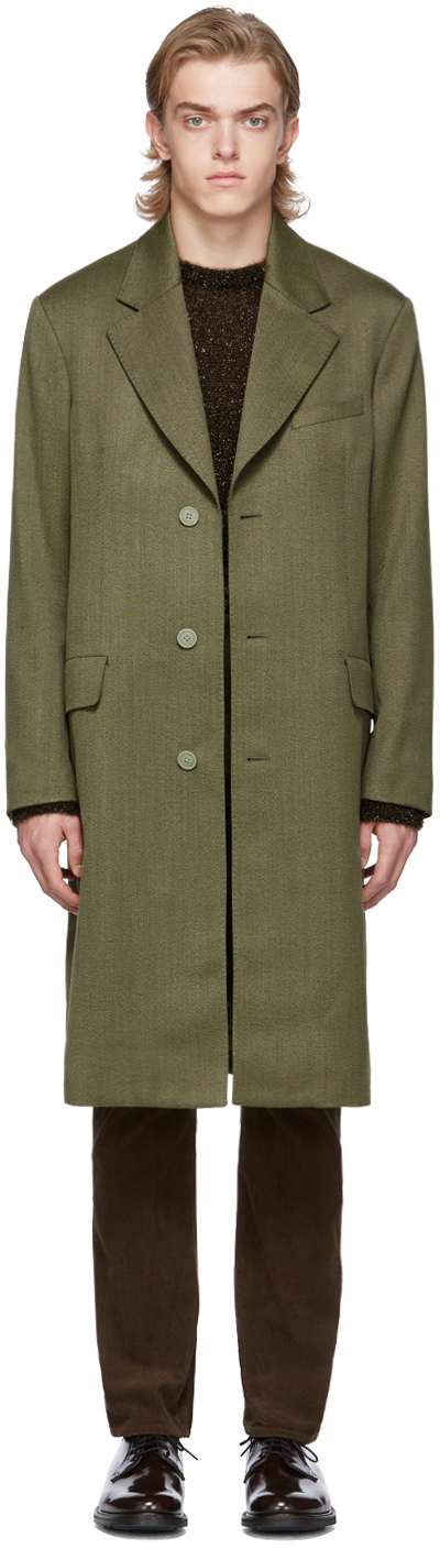 Our Legacy: Khaki Wool Dolphin Coat | SSENSE