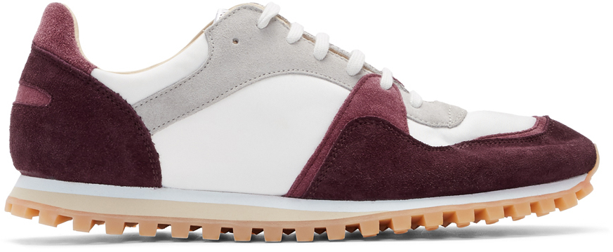 Spalwart: Burgundy & White Marathon Trail Low Sneakers | SSENSE UK