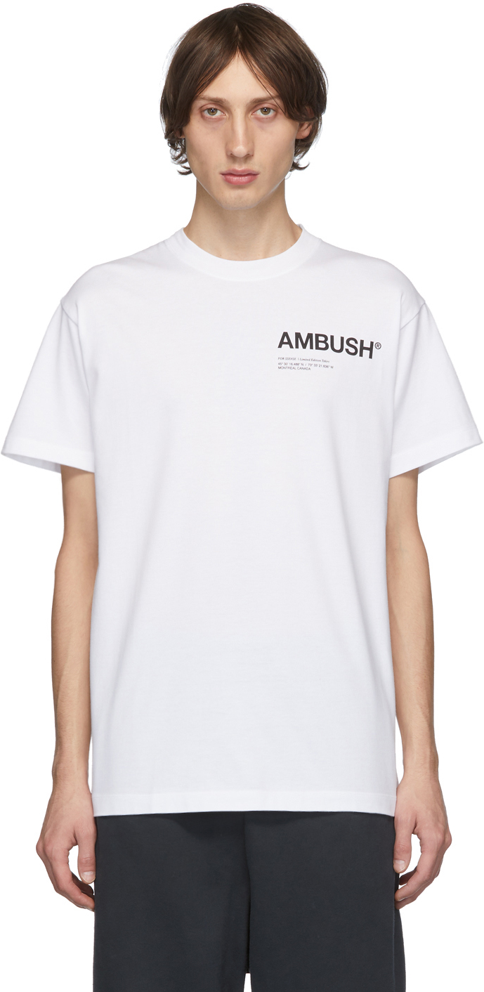 Ambush: T-shirt à logo blanc exclusif à 