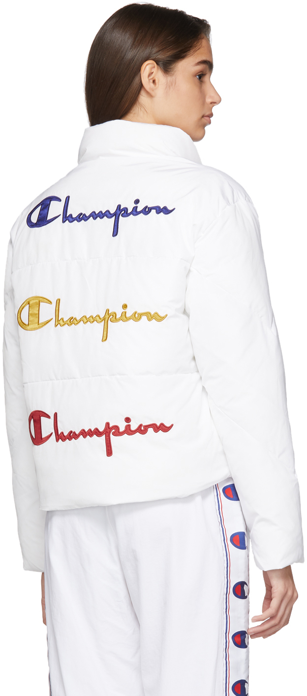 white windbreaker champion