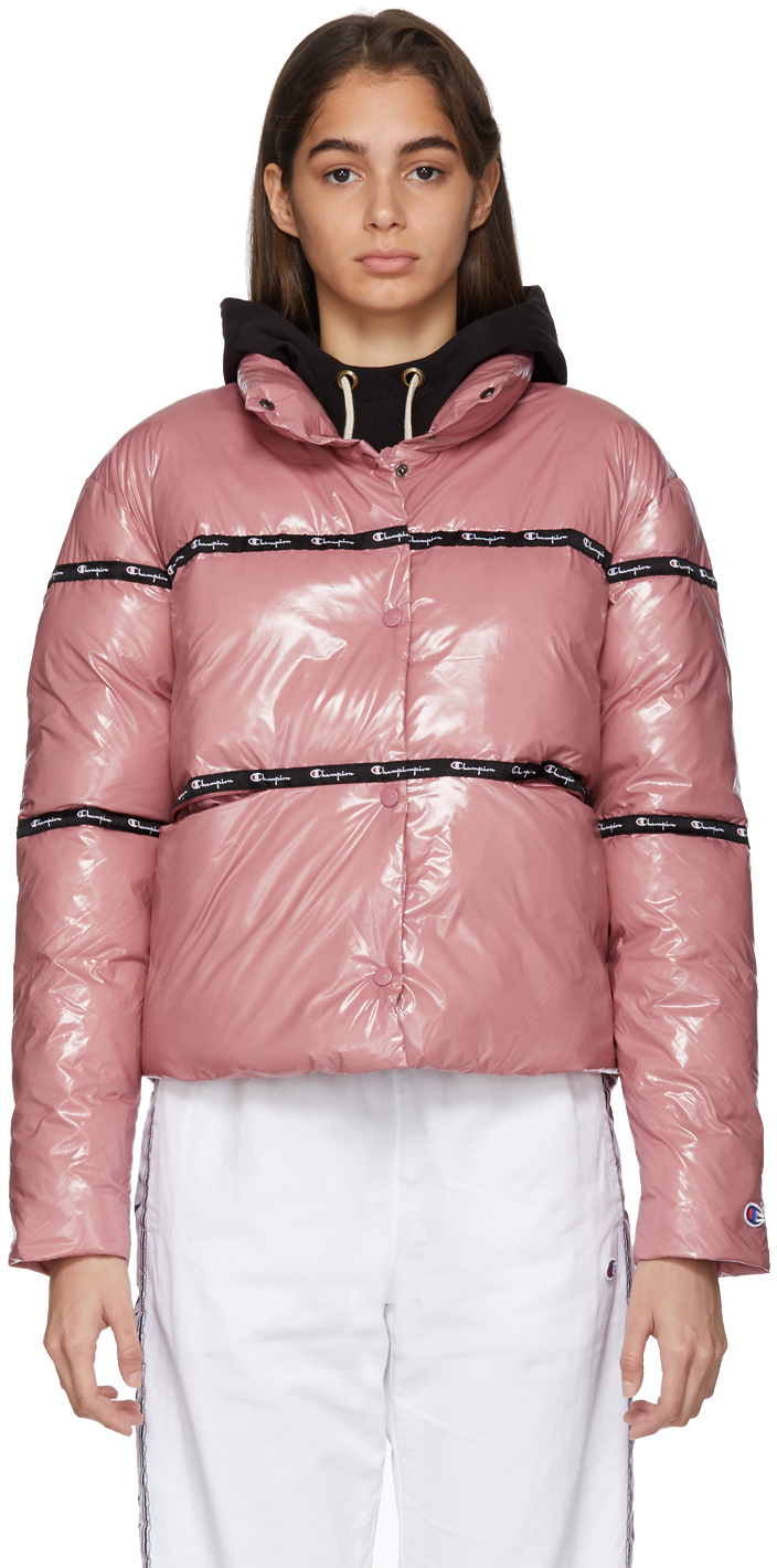 pink champion bubble coat