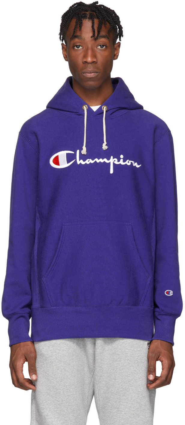 champion big script hoodie