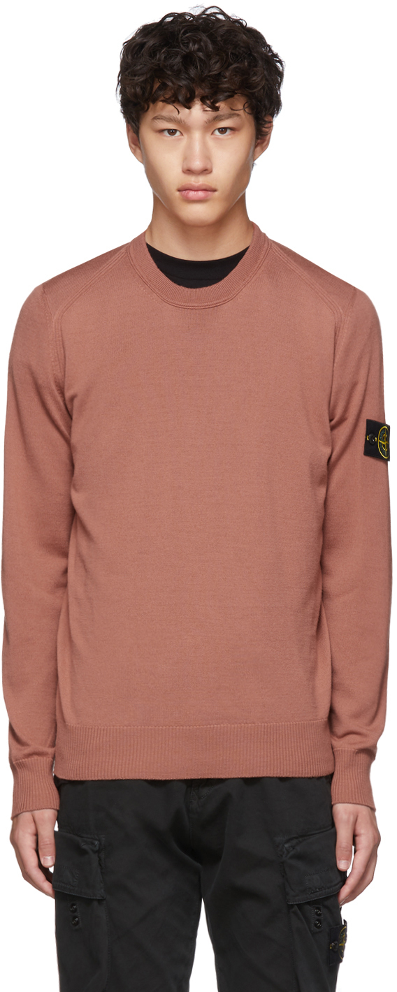 stone island red sweater