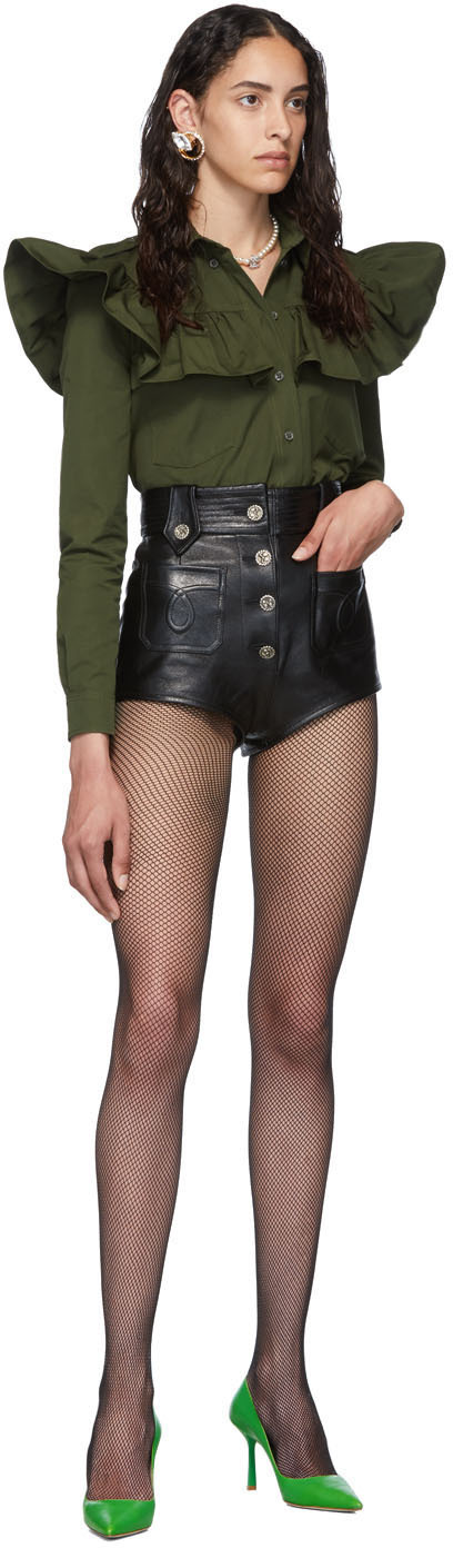 leather hot pants