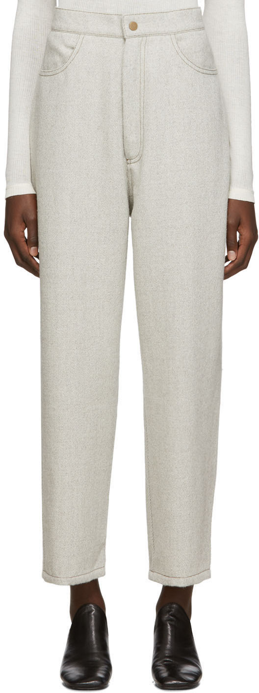 Lauren Manoogian Grey Twill Highland Trousers