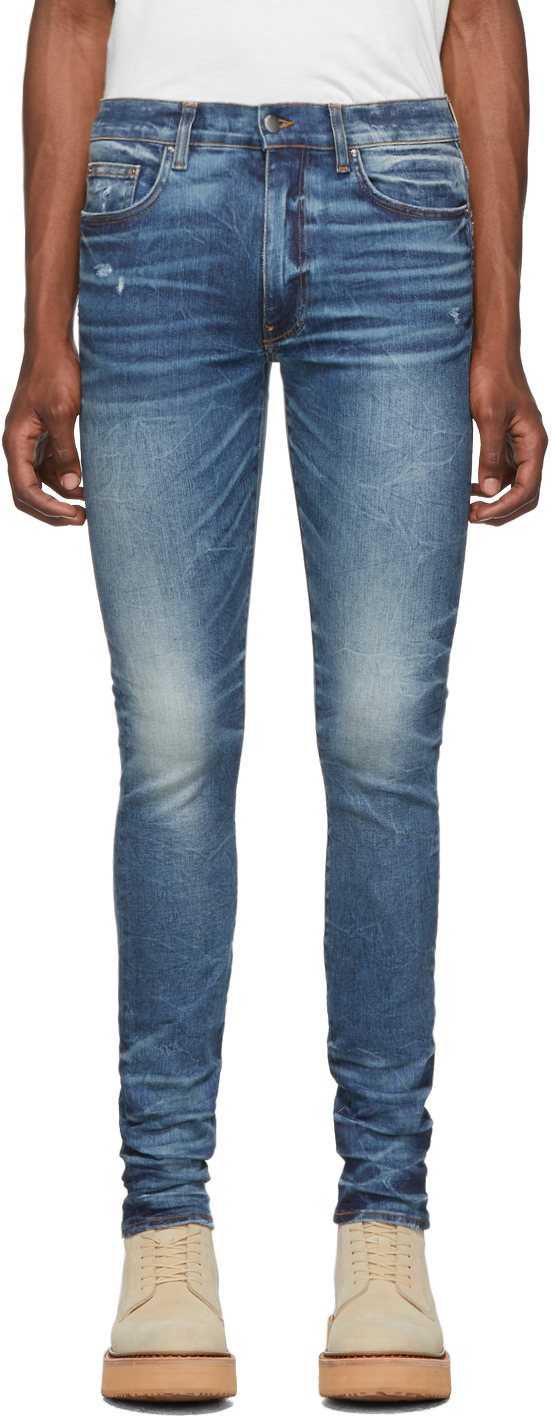 AMIRI: Blue Stack Jeans | SSENSE