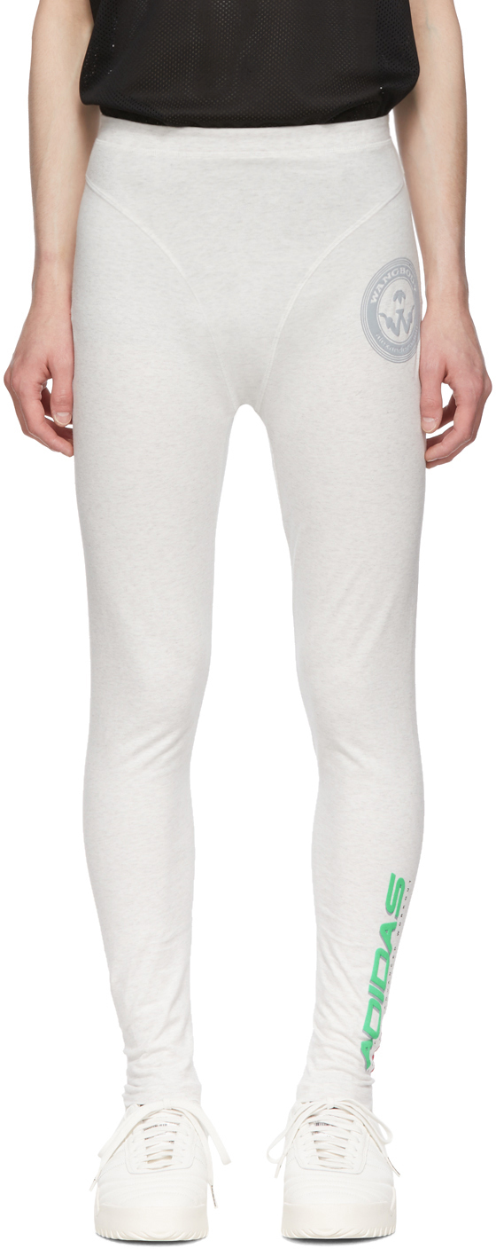 Grey Graphic 80's Leggings by adidas Originals by Alexander Wang on Sale