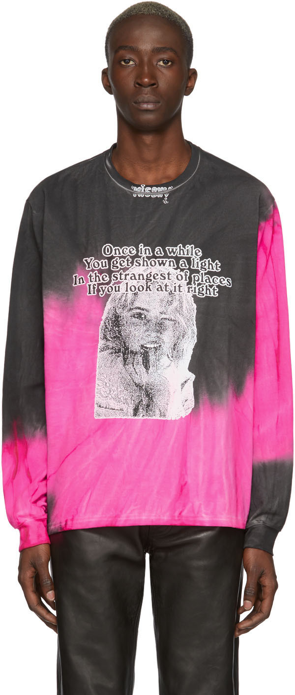 MISBHV: Pink Tie-Dye Once Long Sleeve T-Shirt | SSENSE Canada