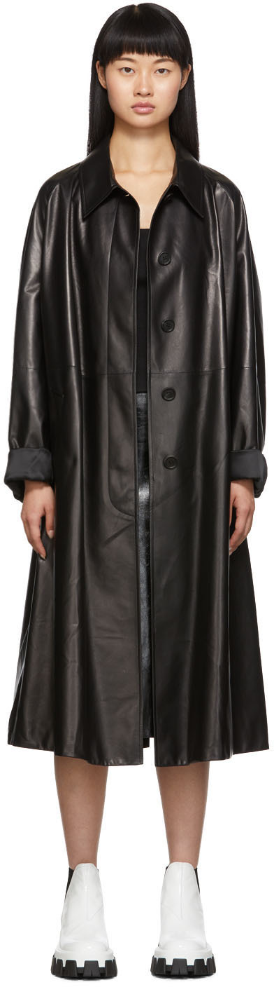 prada leather trench coat