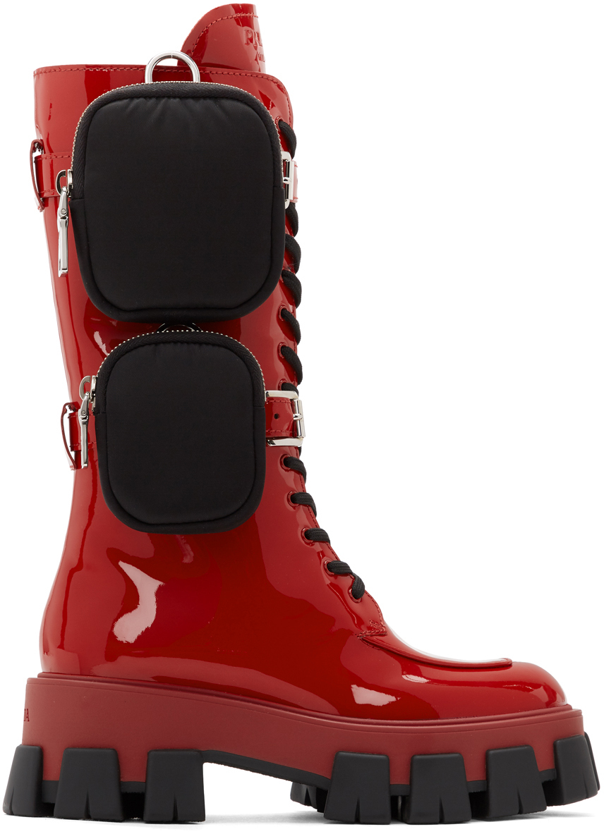 prada red boots
