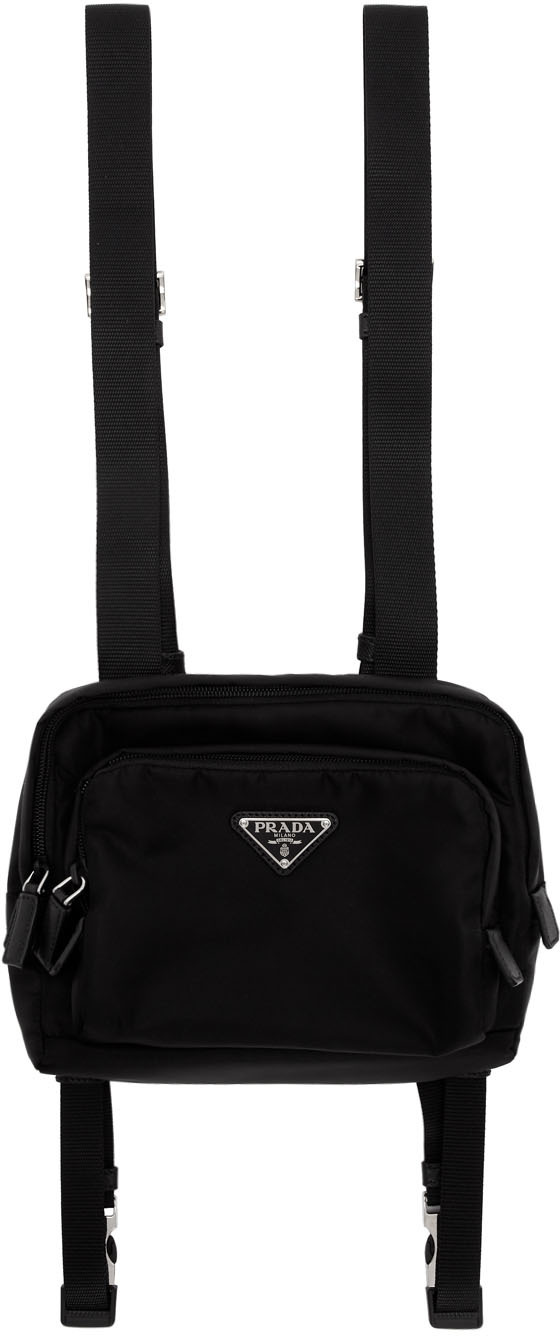Prada: Black Nylon Harness Backpack 