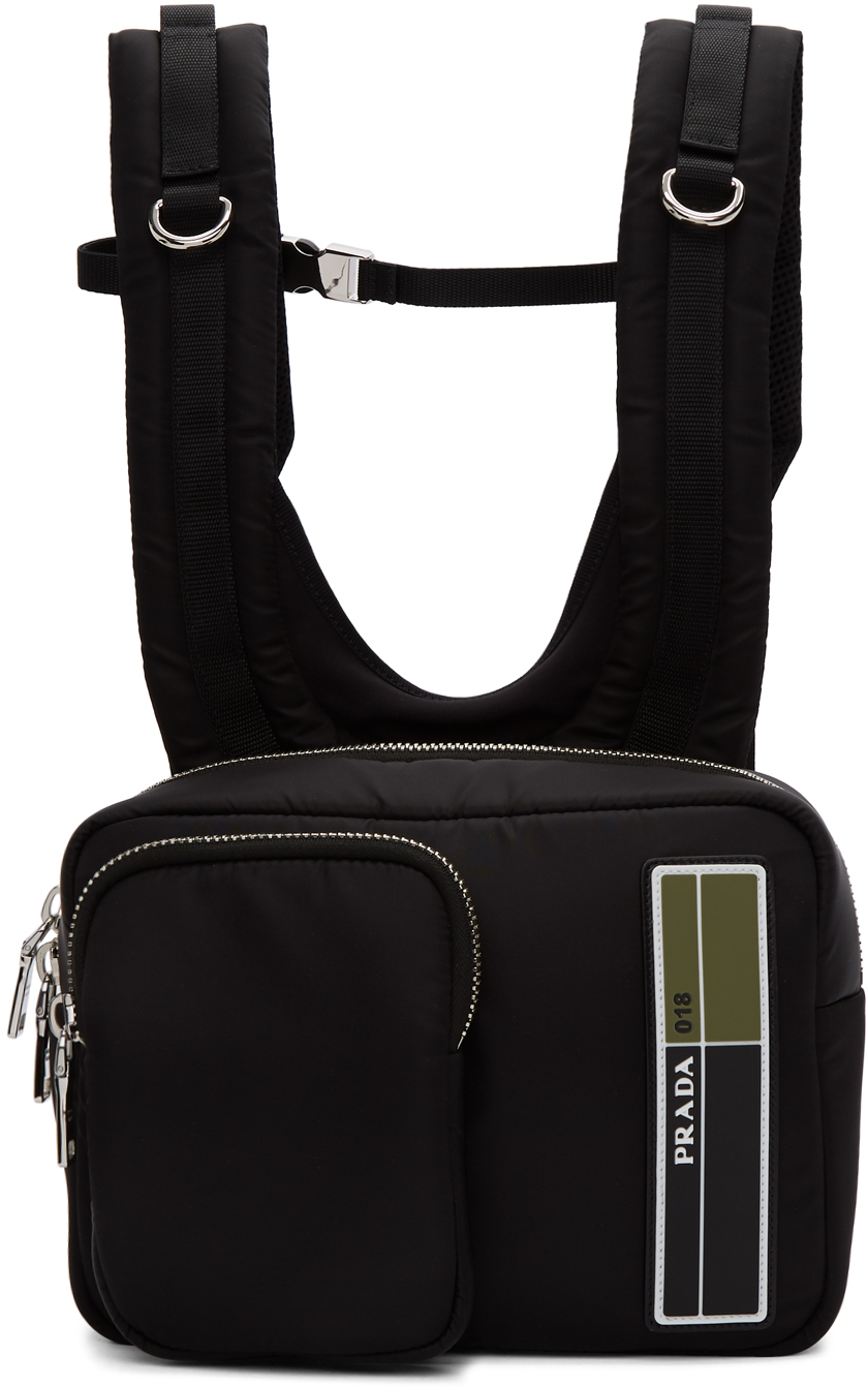 Prada: Black Technical Backpack | SSENSE