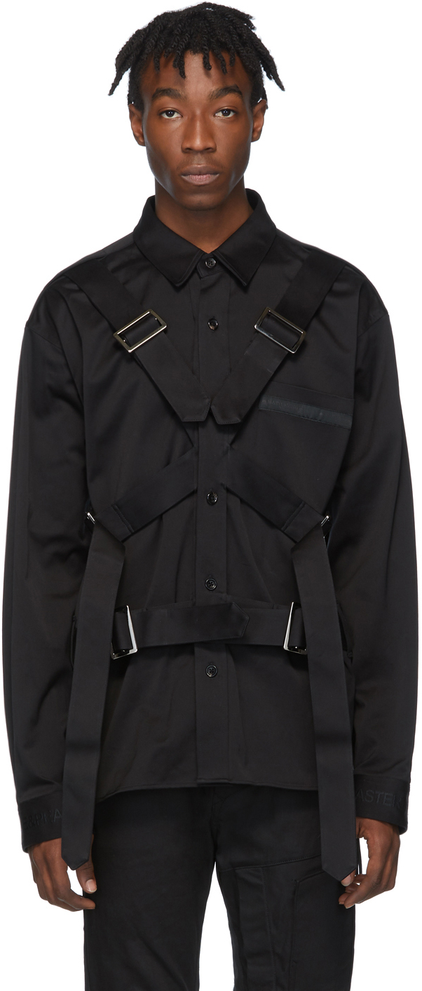 mastermind WORLD: Black Parachute Shirt | SSENSE