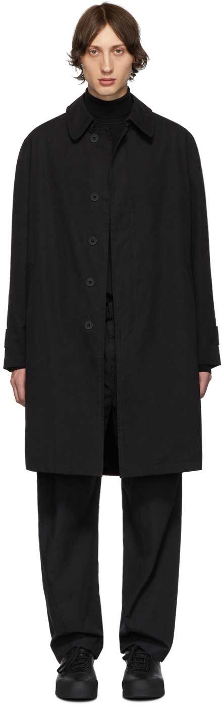 Schnayderman's: Black Oversized Coat | SSENSE