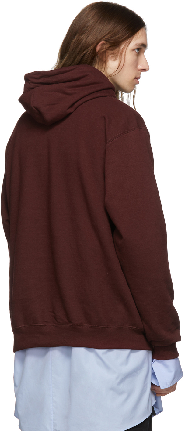 champion reverse weave burgundy hoodie