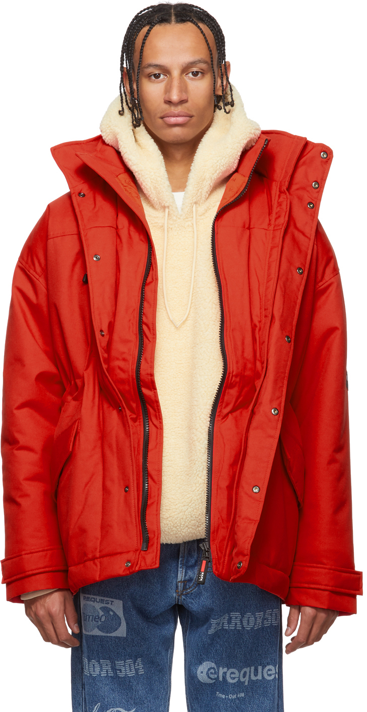 NAPA by Martine Rose: Red A-Andean Jacket | SSENSE